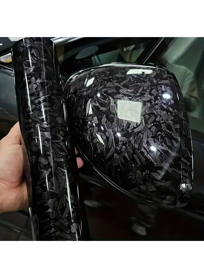 غشاء الفينيل من ألياف الكربون الأحمر 11.81 × 39.37 بوصة ذاتية اللصق للسيارات والدراجات النارية DIY - Image 2